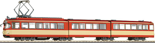 Articulated 8-axle railcar KVB<br /><a href='images/pictures/Roco/63092.jpg' target='_blank'>Full size image</a>